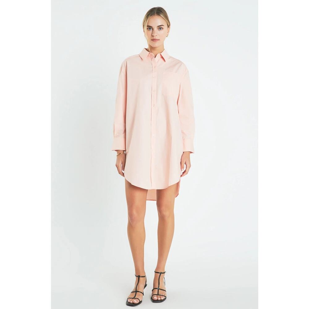 English Factory Pink Classic Collared Button-Down Shirt – Size Small